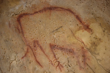 Beau mammouth (plafond Salle des Vagues, Grande Grotte) - S.E. Grottes d'Arcy