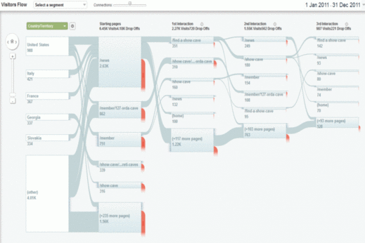 VIsitors' flow