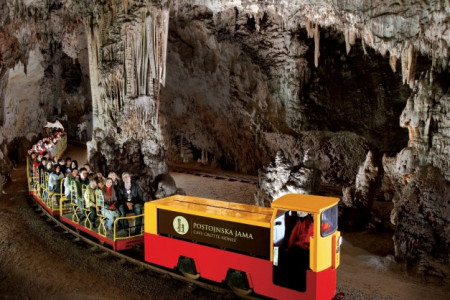 Train in Postojna Cave